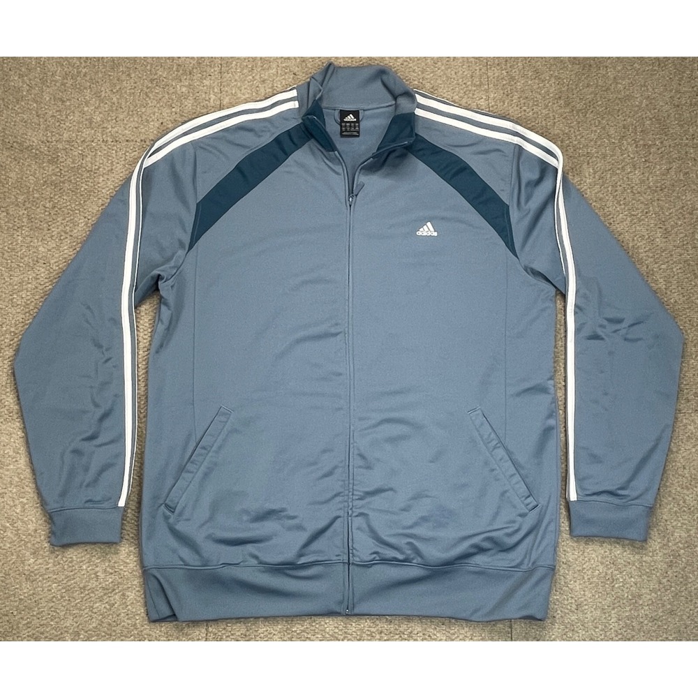 Adidas‎ Men's 3 Stripes Multicolored Full Zip Track Jacket Size 2XL